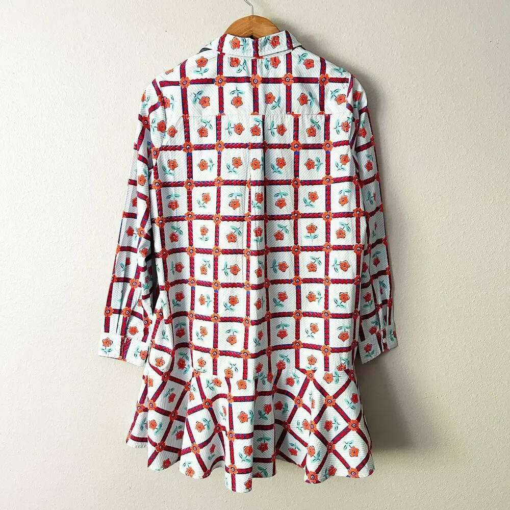 LIVRO Polly Mini Dress Mayflower A-Line Shirt‎ Dress Women's Size Large NEW - Picture 11 of 14